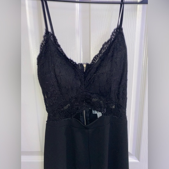 pantsuit with lace top cutout - Picture 3 of 4